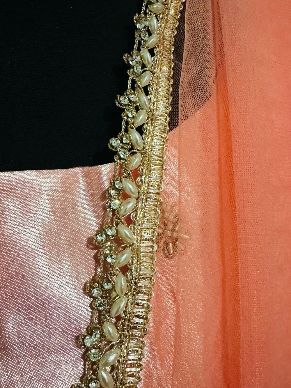 Elegant Pink Silk Lehenga with Sheer Dupatta